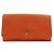 Prada Carteira com aba em Saffiano Papaya com alça em tom dourado Laranja