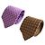 Kiton Light Purple Flower Paisley Khaki Dot Woven Tie Set