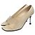 Chanel Beige offene Pumps mit Lochmuster Braun