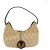 Valentino Mini borsa a spalla in tessuto logo beige dorato D'oro