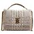 Burberry Borsa a Spalla in Tweed TB Marrone