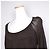 Saint Laurent Vestido plisado marrón profundo Ribgoshu Castaño - vista 4
