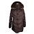 Balmain Deep Brown Fox Fur Hooded Down Padding Coat