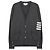 Thom Browne Cardigan de algodão com ajuste relaxado e decote em V Marrom - vista 4