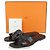 Hermès Größe Sandale Oran Schwarz