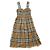 Burberry Vestido sin mangas a cuadros Delilah de gasa marrón Castaño - vista 17