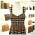 Burberry Vestido sin mangas a cuadros Delilah de gasa marrón Castaño - vista 3