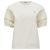 Moncler Camiseta de algodón con ribete de seda Blanco