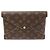 Louis Vuitton Pochette Kirigami in Tela Monogram Marrone - vista 2