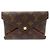 Louis Vuitton Pochette Kirigami in Tela Monogram Marrone - vista 3