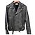 Saint Laurent Cafreather Motorradjacke Dunkelgrau