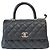 Chanel Borsa tote flap piccola in caviale nero Coco Handle con chip interno