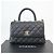 Chanel Borsa tote flap piccola in caviale nero Coco Handle con chip interno - vista 2