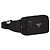 Prada Borsa a cintura in pelle Saffiano Re-Nylon nera Nero - vista 3