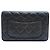 Wallet On Chain Chanel Portafoglio WOC Caviar su Catena Blu Metallico - vista 4