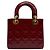 Dior Borsa tote piccola in vernice Cannage rosso ciliegia - vista 4