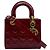 Dior Borsa tote piccola in vernice Cannage rosso ciliegia - vista 8