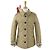 Burberry Nova Jaqueta Matelassada Frankby em Lona Bege de Poliéster Multicor