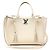 Twist Louis Vuitton Cream Beige Calfskin Silver Lockme Tote Tassel Brown
