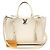 Twist Louis Vuitton Cream Beige Calfskin Silver Lockme Tote Tassel Brown - view 2