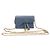 Saddle Dior Borsa a tracolla nano in pelle di capra denim scuro con catena Blu