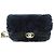 Chanel Borsa a tracolla in shearling classico con pattina Multicolore