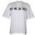 Marni Camiseta de algodón con estampado de logo Blanco