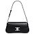 Céline Borsa Medium Lora in pelle di vitello lucida nera Nero