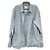Dior Christian Langarm-Denimhemd Blau
