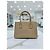 Prada Borsa Tote Media Saffiano Beige Sabbia Marrone - vista 6