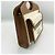 Burberry Borsa mini tote a due toni in tela e pelle marrone - vista 2