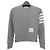 Thom Browne Klassisches Sweatshirt mit Diagonalstreifen Hellgrau Braun - Ansicht 12