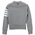 Thom Browne Klassisches Sweatshirt mit Diagonalstreifen Hellgrau Braun - Ansicht 2