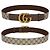 Gucci Double Buckle GG Belt Brown