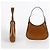 Prada Bolso de hombro de cuero mediano con logo triangular Castaño - vista 10