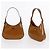 Prada Bolso de hombro de cuero mediano con logo triangular Castaño - vista 9