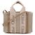 Chloé Mini borsa tote in lino Woody Rosa