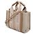 Chloé Mini borsa tote in lino Woody Rosa - vista 4