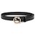 Gucci Cinturón con hebilla entrelazada Negro