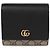 Gucci GG Marmont Bicolor Compact Wallet Schwarz