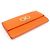 Salvatore Ferragamo Cartera larga Gancini doble dorada en Saffiano naranja - vista 4