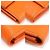 Salvatore Ferragamo Cartera larga Gancini doble dorada en Saffiano naranja - vista 6