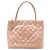 Bolso Medallion de piel de cordero marrón Chanel Castaño Beige