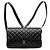 Schwarzer mittlerer Rucksack aus gestepptem Lammleder von Chanel