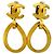 Goldene CC Loop-Ohrclips von Chanel