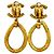 Goldene CC Loop-Ohrclips von Chanel - Ansicht 2