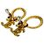 Goldene CC Loop-Ohrclips von Chanel - Ansicht 3