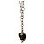 Just Cavalli Collana pendente a cuore in oro e onice Nero D'oro