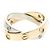 Cartier Be Love Ring Halb Diamant Silber Golden - Ansicht 2