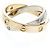 Cartier Be Love Ring Halb Diamant Silber Golden - Ansicht 4